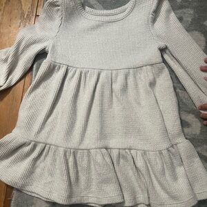 Toddler girl Cat & Jack Cream waffle knit Casual Dress